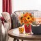 Artificial Mum Bush Sunflowers Faux Fall Chrysanthemums Flower - Orange